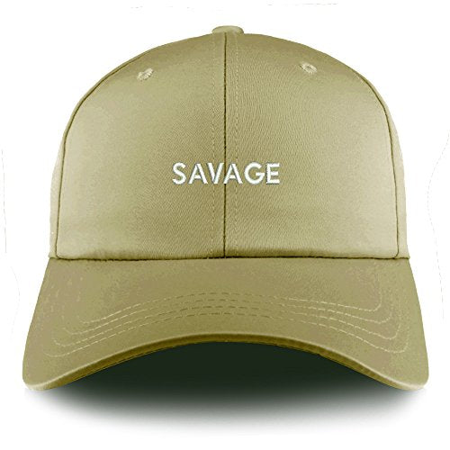 Trendy Apparel Shop Savage Embroidered Structured Satin Adjustable Cap