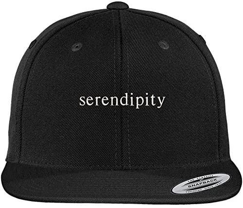 Trendy Apparel Shop Serendipity Embroidered Flat Bill Snapback Baseball Cap