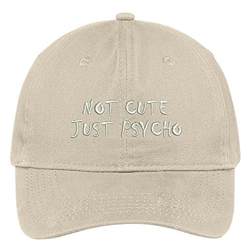 Trendy Apparel Shop Cute Just Psycho Embroidered 100% Quality Brushed Cotton Baseball Cap