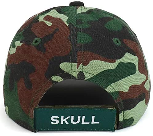 Trendy Apparel Shop Flaming Skull on Fire Embroidered Structured Baseball Cap