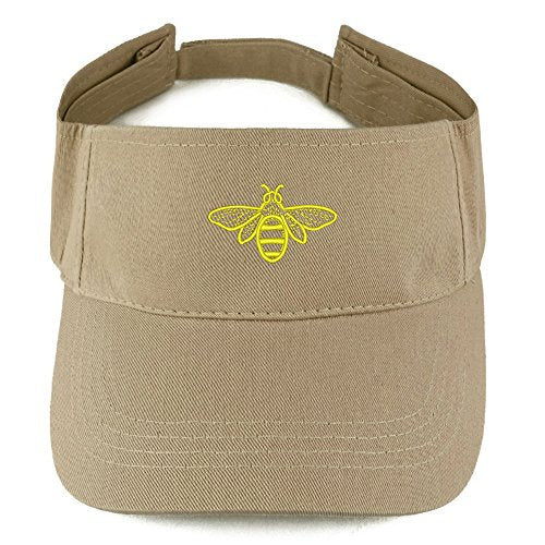 Trendy Apparel Shop Bee Embroidered 100% Cotton Adjustable Visor