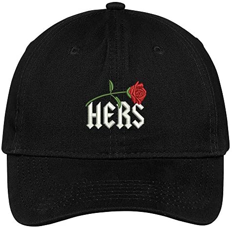 Trendy Apparel Shop Hers Rose Embroidered Low Profile Soft Cotton Brushed Baseball Cap