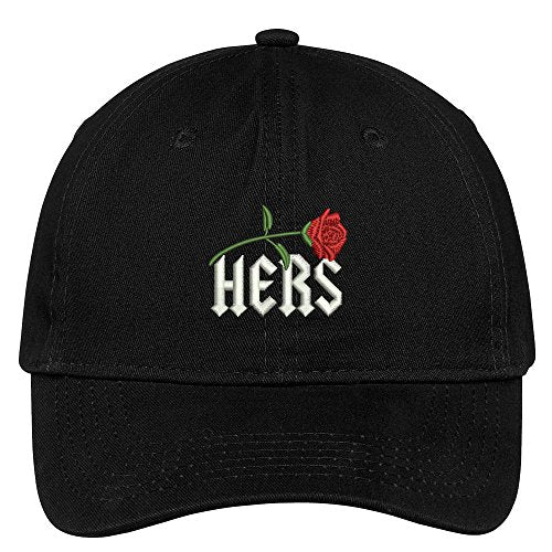 Trendy Apparel Shop Hers Rose Embroidered Low Profile Soft Cotton Brushed Baseball Cap