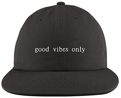 Trendy Apparel Shop Good Vibes Only Embroidered Unstructured Flatbill Adjustable Cap