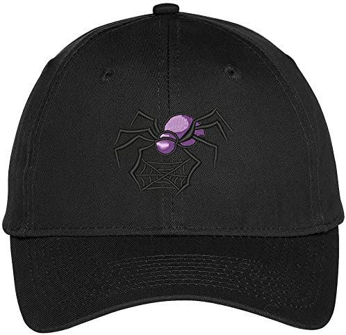 Trendy Apparel Shop Purple Spider Boo Embroidered Halloween Theme Adjustable Baseball Cap