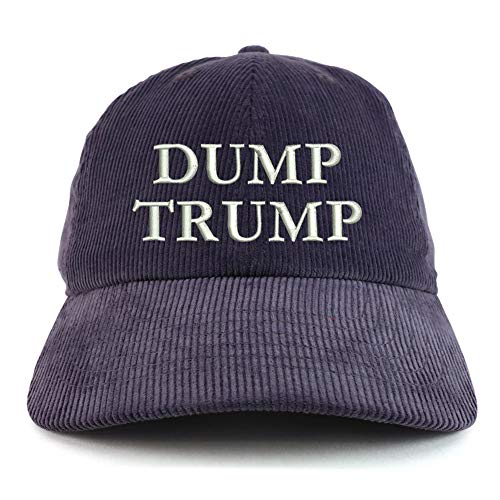 Trendy Apparel Shop Dump Trump Cotton Corduroy Unstructured Baseball Cap