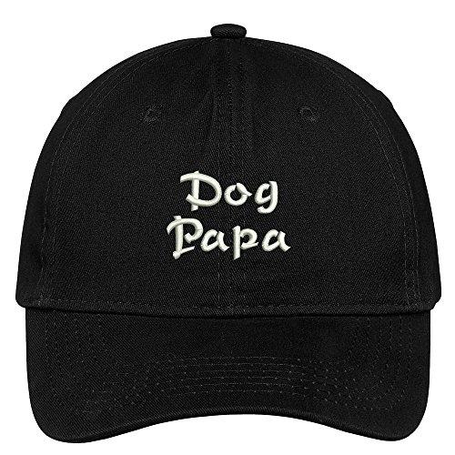 Trendy Apparel Shop Dog Papa Embroidered Low Profile Soft Cotton Brushed Baseball Cap