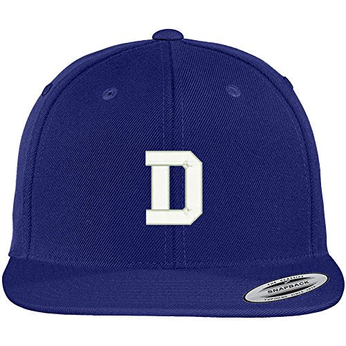 Trendy Apparel Shop Letter D Collegiate Varsity Font Initial Embroidered Baseball Cap