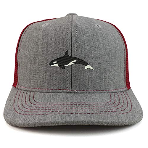 Trendy Apparel Shop Orca Killer Whale Two Tone Mesh Back Trucker Baseball Cap