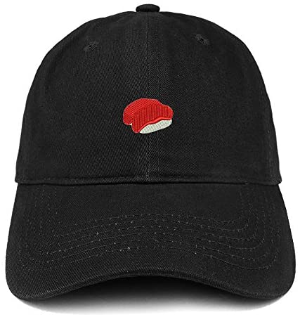Trendy Apparel Shop Sushi Emoticon Quality Embroidered Low Profile Brushed Cotton Dad Hat Cap