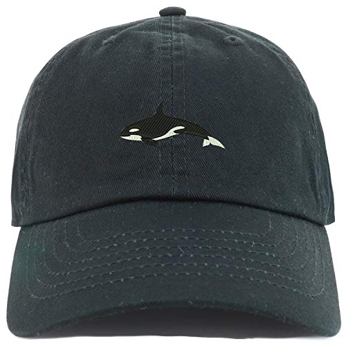 Trendy Apparel Shop Youth Sized Orca Killer Whale Embroidered Adjustable Unstructured Baseball Cap