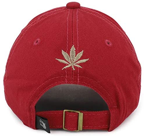 Trendy Apparel Shop Marijuana Weed Leaf 3D Embroidered Cotton Dad Hat