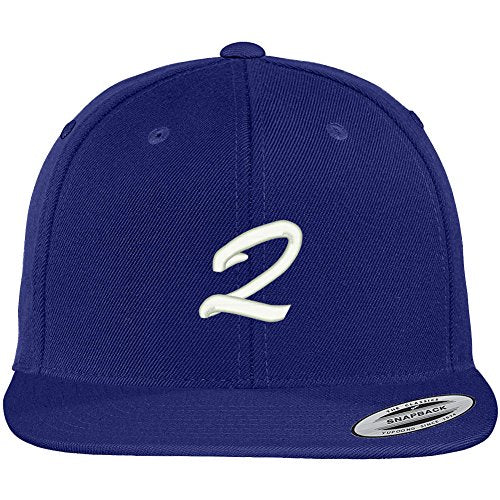 Trendy Apparel Shop Letter Q Brushed Script Embroidered Flat Bill Snapback Baseball Cap