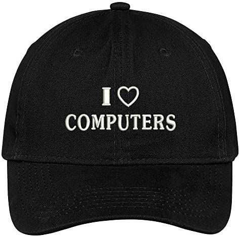 Trendy Apparel Shop I Love Computers Embroidered Soft Cotton Low Profile Dad Hat Baseball Cap