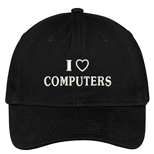 Trendy Apparel Shop I Love Computers Embroidered Soft Cotton Low Profile Dad Hat Baseball Cap