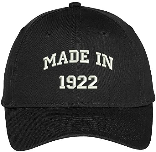 Trendy Apparel Shop Made In 1922-95th Birthday Embroidered High Profile Adjustable Baseball Cap