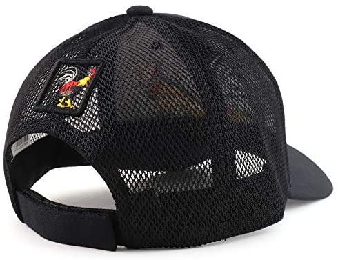 Trendy Apparel Shop Cock Rooster Embroidered Structured Trucker Mesh Cap