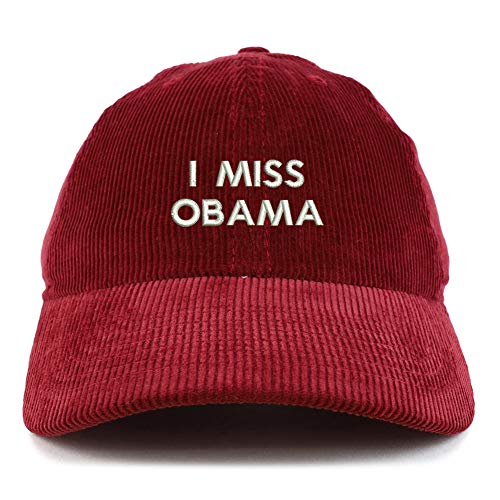 Trendy Apparel Shop I Miss Obama Cotton Corduroy Unstructured Baseball Cap