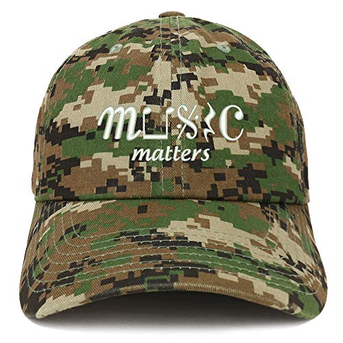 Trendy Apparel Shop Music Matter Embroidered Brushed Cotton Cap