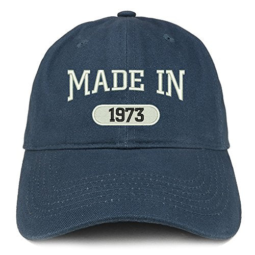 Trendy Apparel Shop Made in 1973 Embroidered 48th Birthday Brushed Cotton Cap
