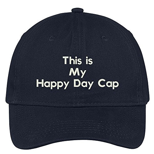 Trendy Apparel Shop This Is My Happy Day Cap Embroidered Brushed 100% Cotton Baseball Cap