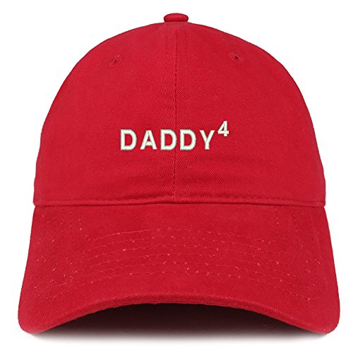 Trendy Apparel Shop Daddy of 4 Embroidered Cotton Dad Hat