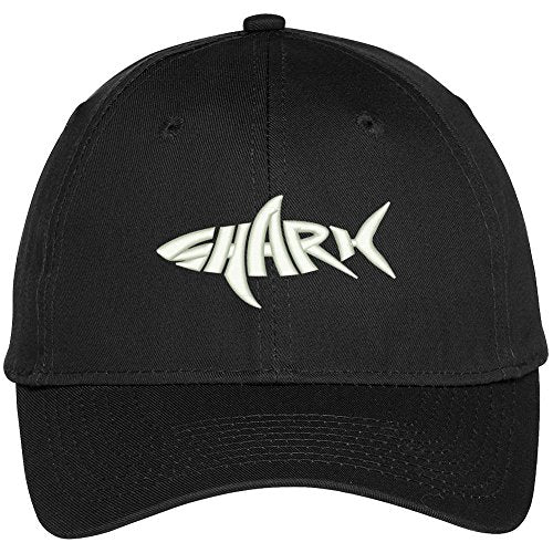 Trendy Apparel Shop Shark Embroidered Adjustable Baseball Cap