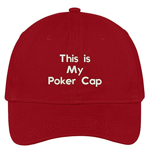 Trendy Apparel Shop Poker Cap Embroidered Brushed 100% Cotton Baseball Cap