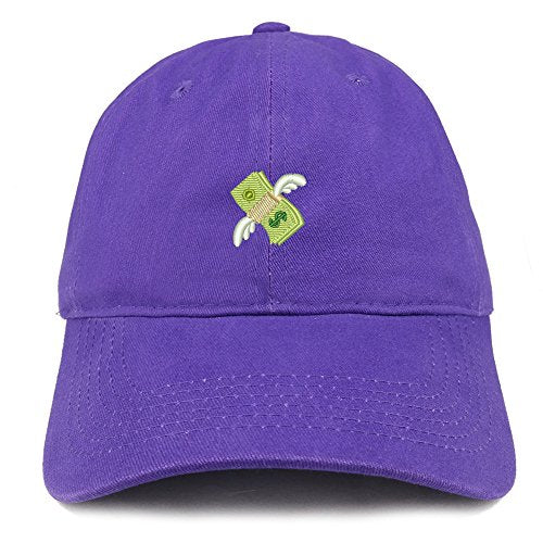 Trendy Apparel Shop Money Emoticon Embroidered Low Profile Brushed Cotton Cap