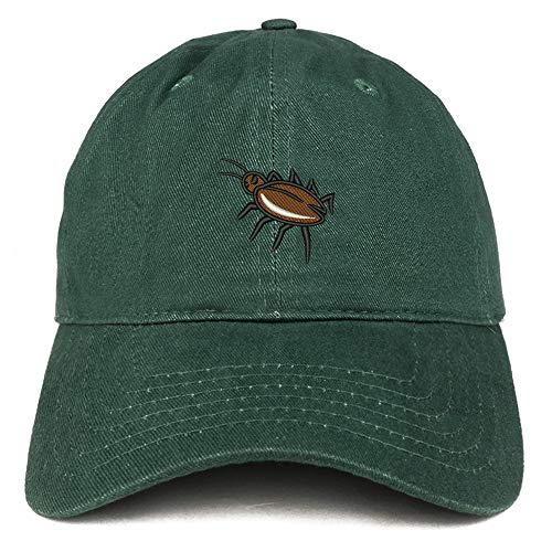 Trendy Apparel Shop Cockroach Embroidered Soft Crown 100% Brushed Cotton Cap