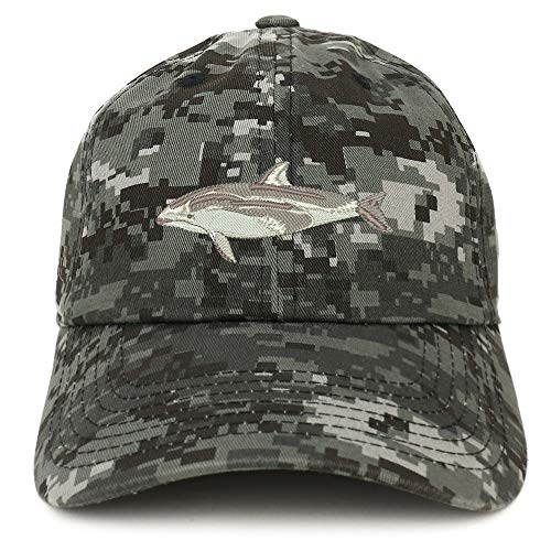 Trendy Apparel Shop Pacific White Dolphin Embroidered Brushed Cotton Cap