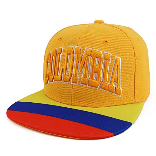 Trendy Apparel Shop Country Name 3D Embroidery Flag Print Flatbill Snapback Cap