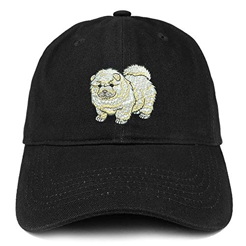 Trendy Apparel Shop Chow Chow Dog Embroidered Soft Crown 100% Brushed Cotton Cap