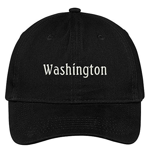 Trendy Apparel Shop Washiington City Embroidered Low Profile 100% Cotton Adjustable Cap