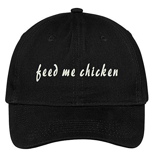 Trendy Apparel Shop Feed Me Chicken Embroidered Low Profile Cotton Cap Dad Hat
