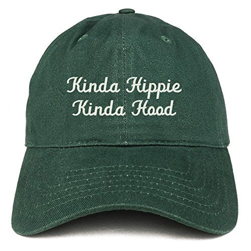 Trendy Apparel Shop Kinda Hippie Kinda Hood Embroidered Brushed Cotton Cap