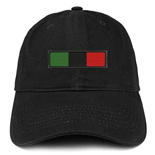 Trendy Apparel Shop Africa Green Black RED Flag Embroidered Soft Crown 100% Brushed Cotton Cap