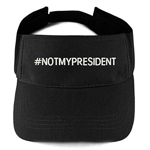 Trendy Apparel Shop Hashtag Not My President Embroidered 100% Cotton Adjustable Visor