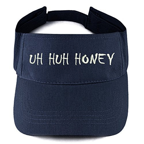 Trendy Apparel Shop Uh Huh Honey Embroidered 100% Cotton Adjustable Visor