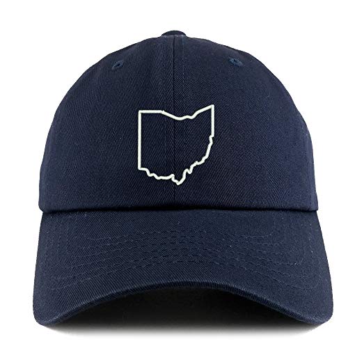 Trendy Apparel Shop Ohio State Outline Solid Adjustable Unstructured Dad Hat