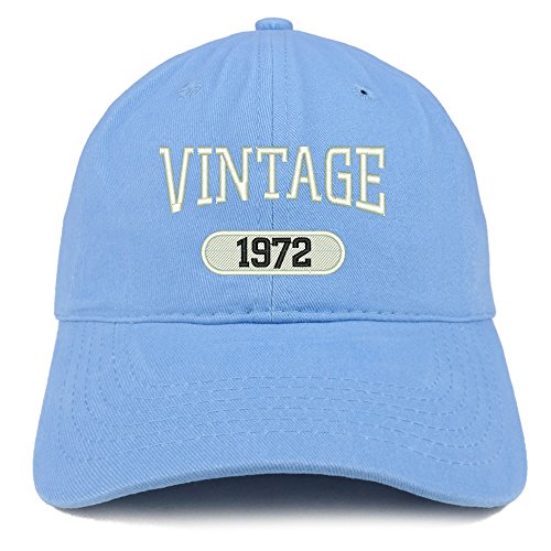 Trendy Apparel Shop Vintage 1972 Embroidered 49th Birthday Relaxed Fitting Cotton Cap