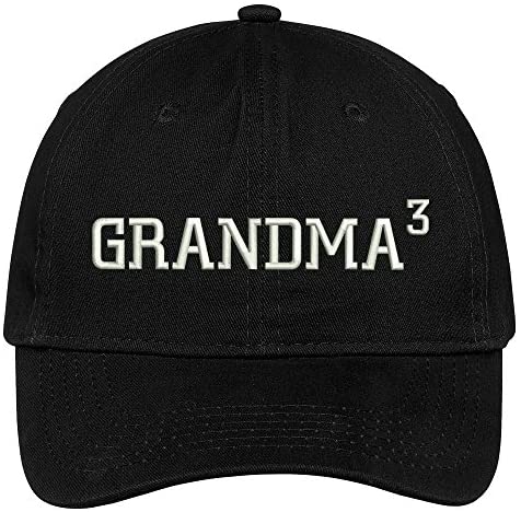 Trendy Apparel Shop Grandma Of 3 Grandchildren Embroidered 100% Quality Brushed Cotton Baseball Cap