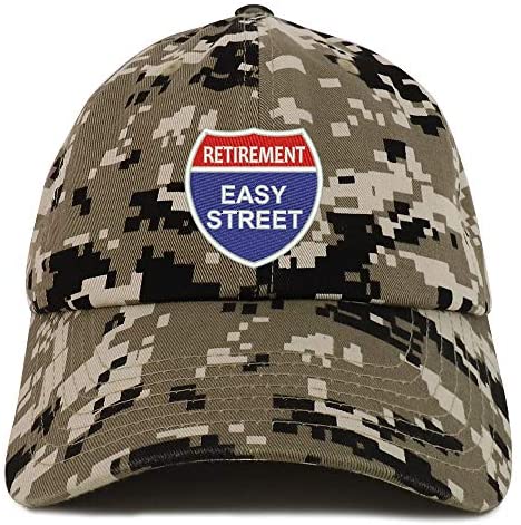 Trendy Apparel Shop Retirement Easy Street Soft Crown 100% Brushed Cotton Cap