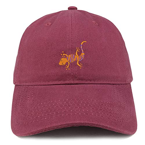 Trendy Apparel Shop Lizard Embroidered Soft Crown 100% Brushed Cotton Cap