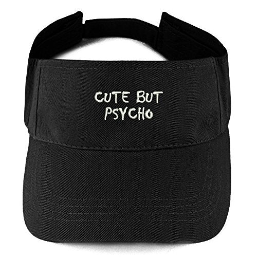 Trendy Apparel Shop Cute But Psycho Small Embroidered Summer Adjustable Visor
