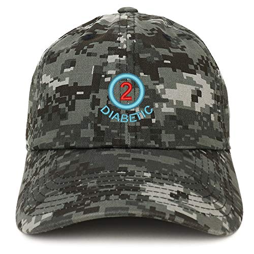 Trendy Apparel Shop Type Two Diabetic Embroidered Brushed Cotton Cap