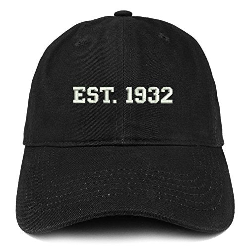 Trendy Apparel Shop EST 1932 Embroidered - 89th Birthday Gift Soft Cotton Baseball Cap