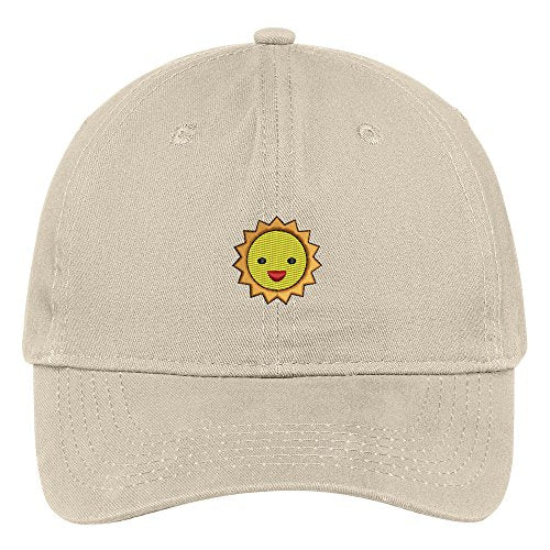 Trendy Apparel Shop Happy Sun Embroidered Soft Brushed Cotton Low Profile Cap