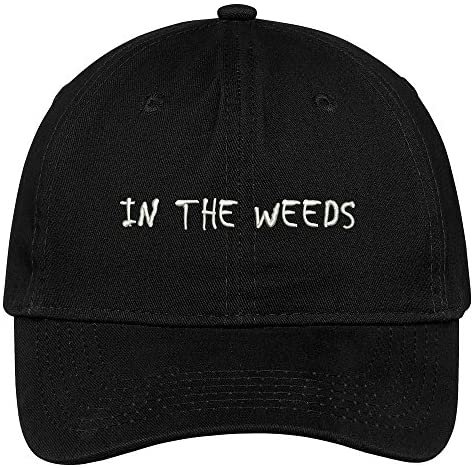 Trendy Apparel Shop The Weeds Embroidered Soft Crown 100% Brushed Cotton Cap