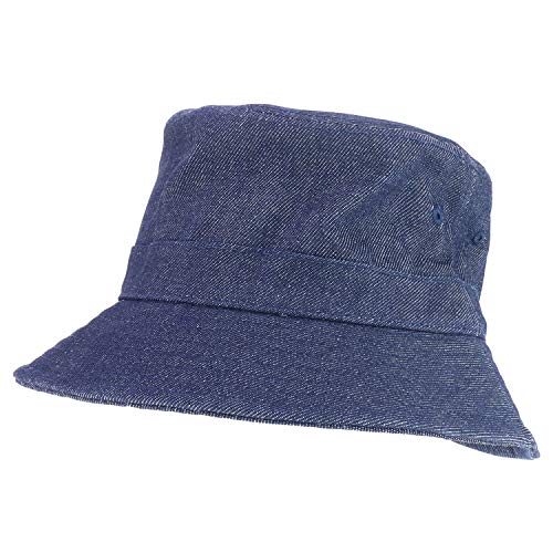 Trendy Apparel Shop Plain Cotton Denim Bucket Hat